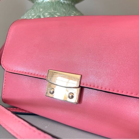 A New Day Petal Pink Vegan Gold Tone Adjustable Strap Crossbody Purse Bag - Picture 4 of 14